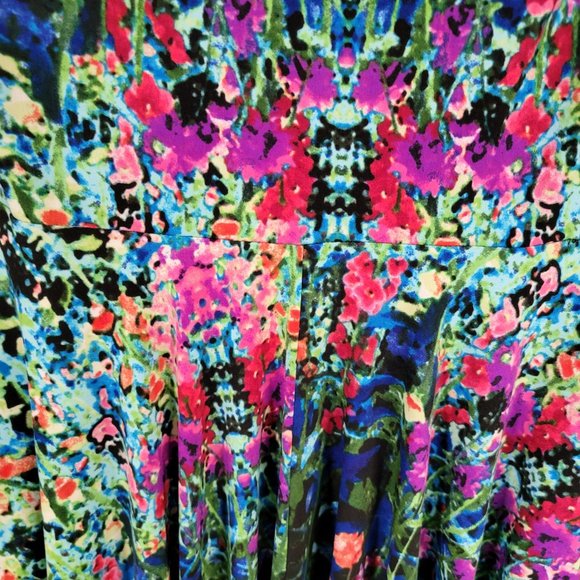 Cynthia Rowley Sleeveless Bright Floral Print Dress Comfy Stretch Size 4 - Picture 15 of 16